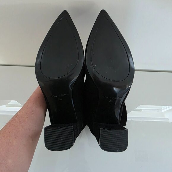 Marc Fisher Black Suede Slouch Boots Size 8M ๐ขโจ - Picture 15 of 16